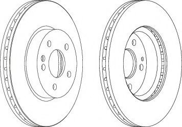 Disc frana MERCEDES VIANO (W639) (2003 - 2016) FERODO DDF1203 piesa NOUA