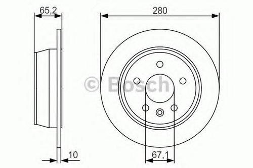 Disc frana MERCEDES VITO bus (638) (1996 - 2003) BOSCH 0 986 479 S02 piesa NOUA