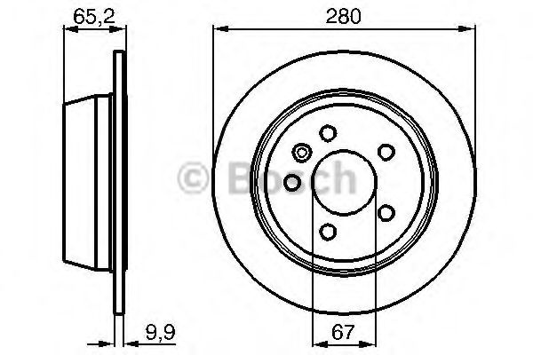 Disc frana MERCEDES VITO bus (638) (1996 - 2003) BOSCH 0 986 478 873 piesa NOUA