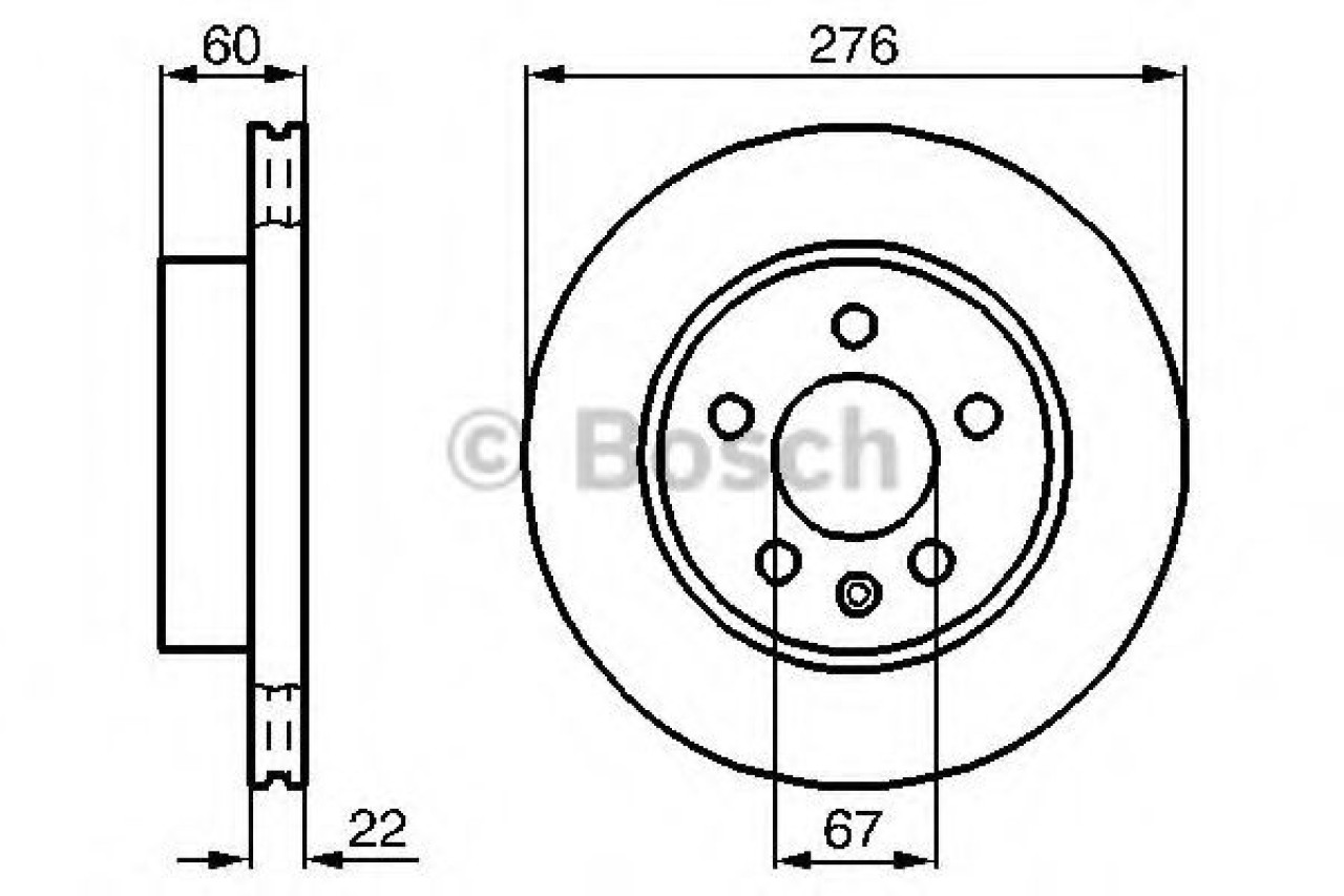Disc frana MERCEDES VITO bus (638) (1996 - 2003) BOSCH 0 986 479 B53 piesa NOUA