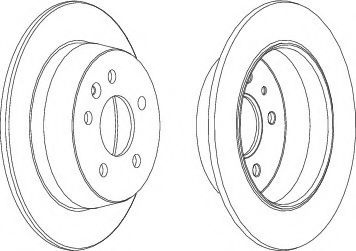 Disc frana MERCEDES VITO bus (638) (1996 - 2003) FERODO DDF861 piesa NOUA