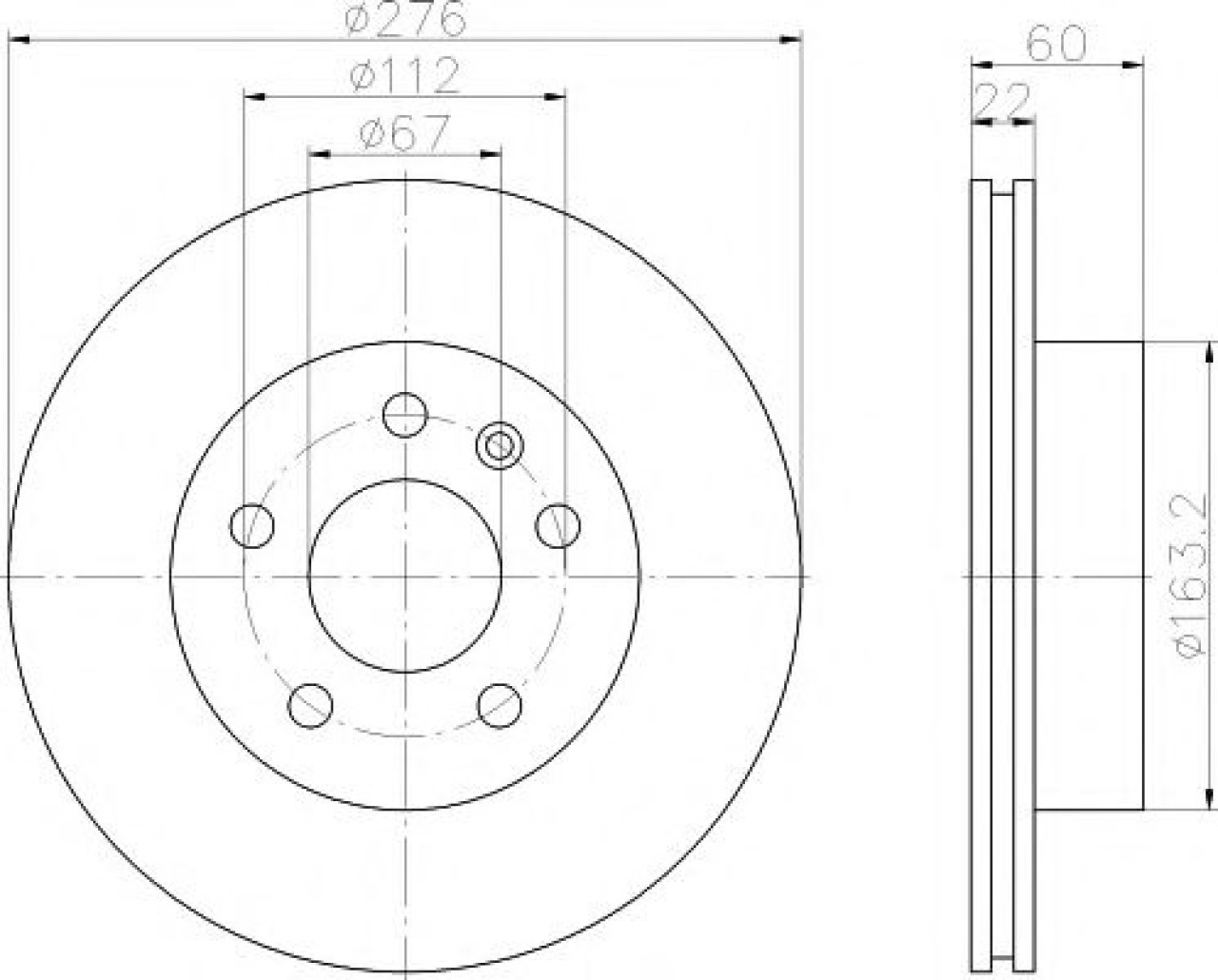 Disc frana MERCEDES VITO bus (638) (1996 - 2003) TEXTAR 92074403 piesa NOUA