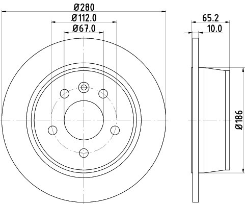 Disc frana MERCEDES VITO bus (638) (1996 - 2003) KRIEGER 0950004253 piesa NOUA