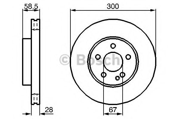 Disc frana MERCEDES VITO bus (W639) (2003 - 2016) BOSCH 0 986 479 C50 piesa NOUA