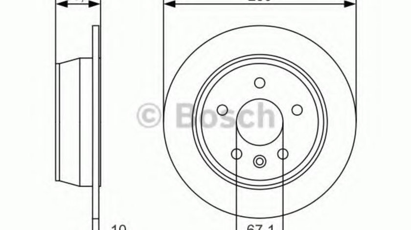 Disc frana MERCEDES VITO caroserie (638) (1997 - 2003) BOSCH 0 986 479 S02 piesa NOUA