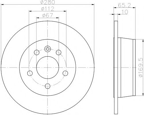 Disc frana MERCEDES VITO caroserie (638) (1997 - 2003) TEXTAR 92074503 piesa NOUA