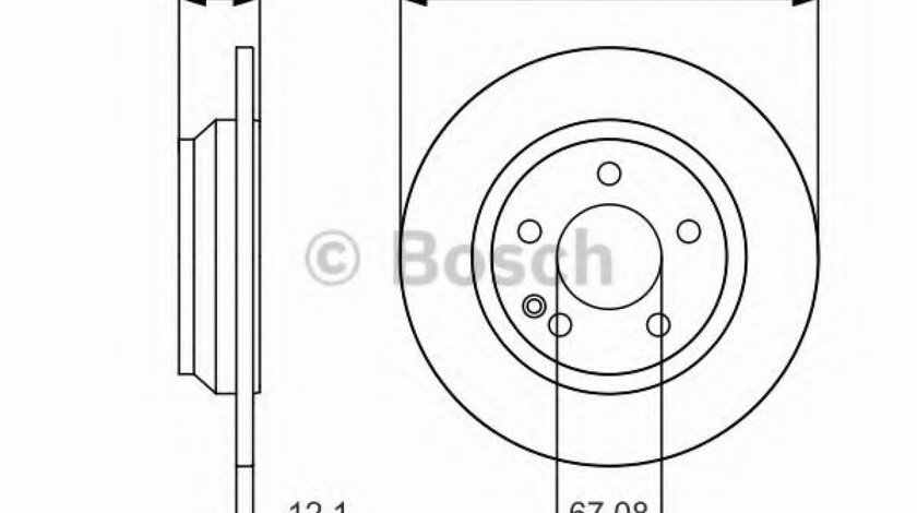 Disc frana MERCEDES VITO caroserie (W447) (2014 - 2016) BOSCH 0 986 479 D12 produs NOU