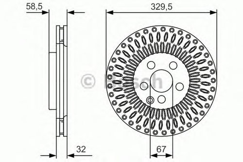 Disc frana MERCEDES VITO Tourer (W447) (2014 - 2016) BOSCH 0 986 479 D13 piesa NOUA