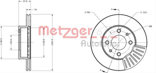 Disc Frana Metzger Csnbb Hyundai 6110618