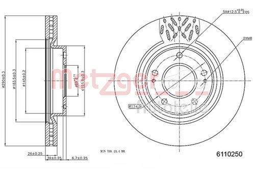 Disc Frana Metzger Csnbb Mitsubishi 6110250