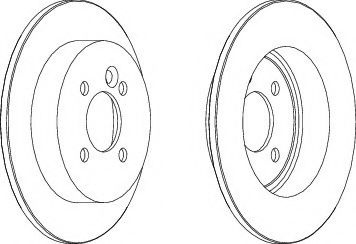 Disc frana MINI MINI Cabriolet (R52) (2004 - 2007) FERODO DDF1128 piesa NOUA
