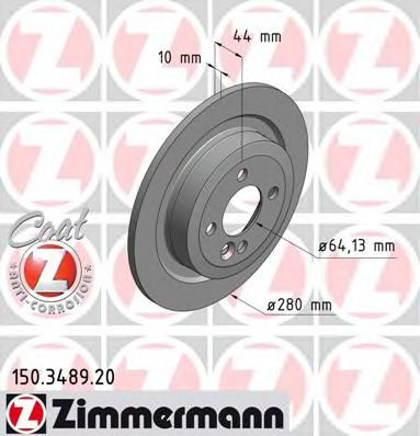 Disc frana MINI MINI Cabriolet (R57) (2007 - 2016) ZIMMERMANN 150.3489.20 piesa NOUA