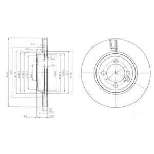 Disc frana MINI MINI CLUBMAN (R55) (2007 - 2015) DELPHI BG4146C piesa NOUA