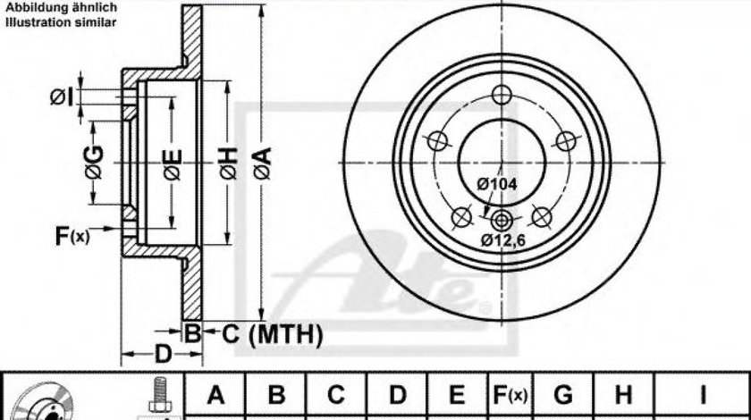 Disc frana MINI MINI COUNTRYMAN (R60) (2010 - 2016) ATE 24.0110-0358.1 piesa NOUA