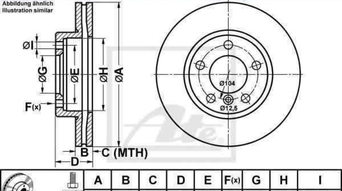 Disc frana MINI MINI COUNTRYMAN (R60) ATE 24.0122-0271.1