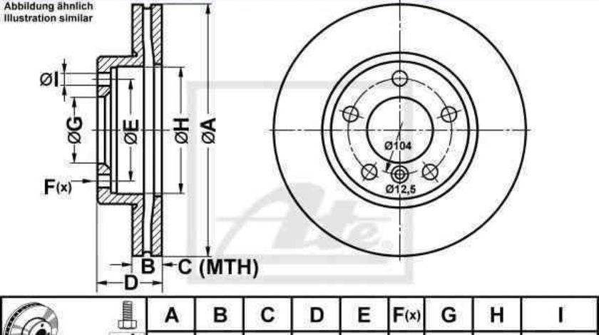 Disc frana MINI MINI COUNTRYMAN (R60) ATE 24.0122-0271.1