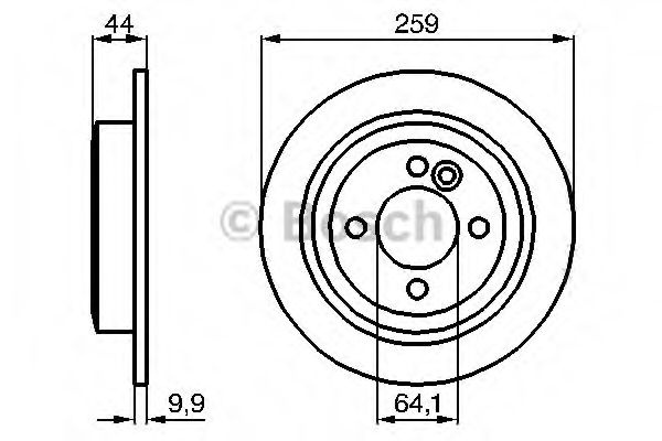 Disc frana MINI MINI (R50, R53) (2001 - 2006) BOSCH 0 986 478 601 piesa NOUA