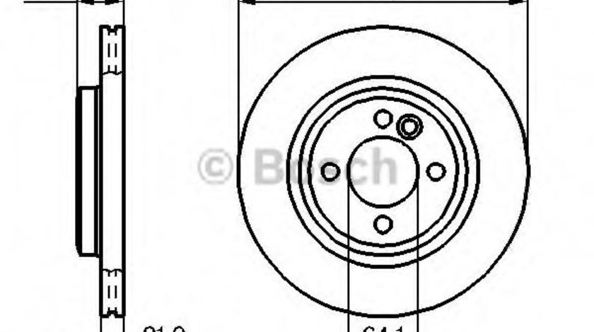 Disc frana MINI MINI (R50, R53) (2001 - 2006) BOSCH 0 986 479 B39 piesa NOUA