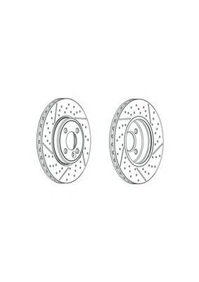 Disc frana MINI MINI (R50, R53) (2001 - 2006) FERODO DDF2126C piesa NOUA