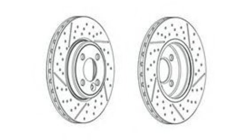 Disc frana MINI MINI (R50, R53) (2001 - 2006) FERODO DDF2126C piesa NOUA