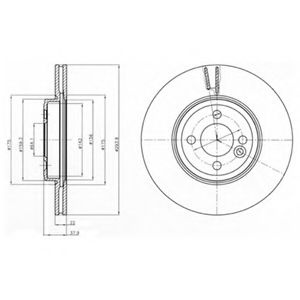 Disc frana MINI MINI (R56) (2006 - 2013) DELPHI BG4184 piesa NOUA