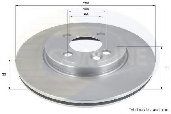 Disc frana MINI MINI Roadster (R59) (2012 - 2016) COMLINE ADC1734V piesa NOUA