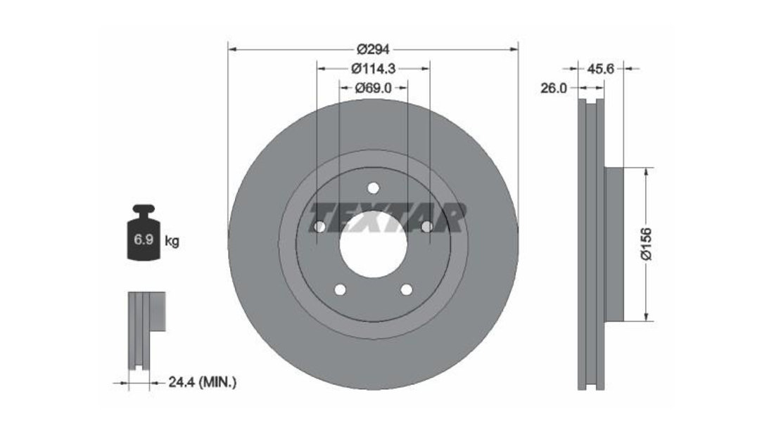 Disc frana Mitsubishi ASX (GA_W_) 2010-2016 #3 05105514AA