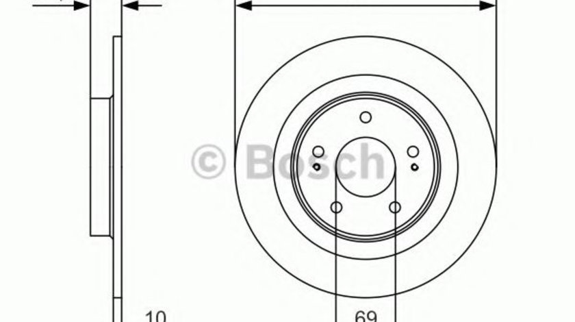 Disc frana MITSUBISHI ASX (GA_W) (2010 - 2016) BOSCH 0 986 479 B04 piesa NOUA