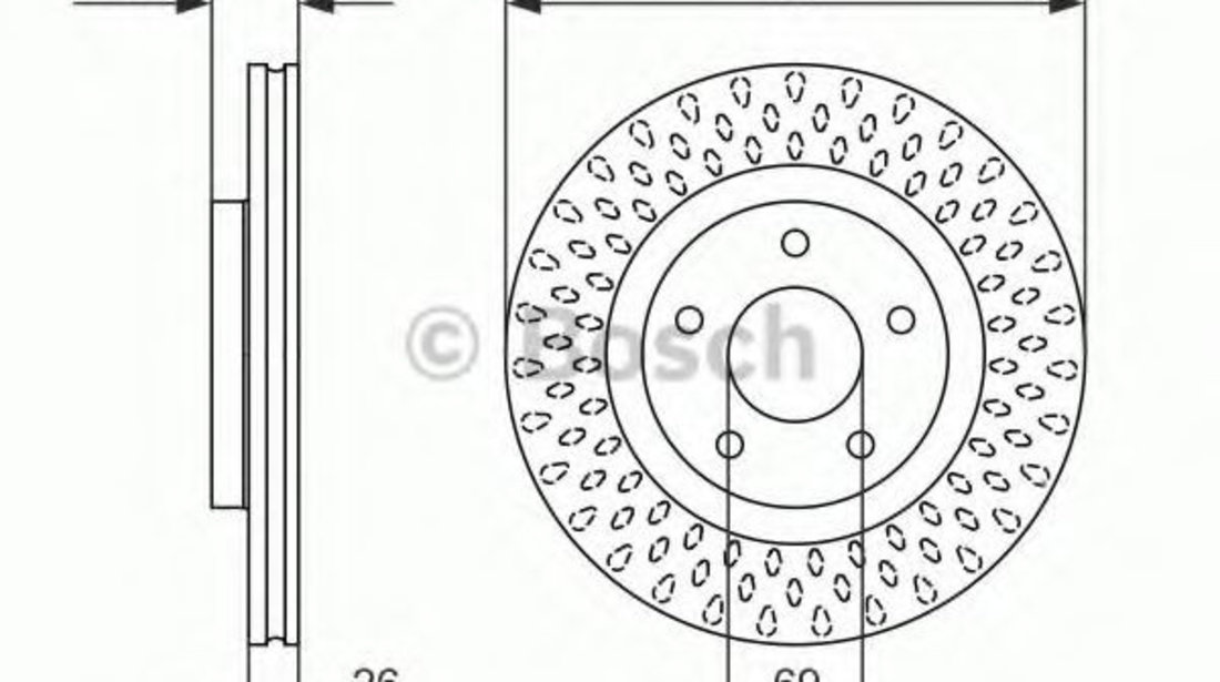 Disc frana MITSUBISHI ASX (GA_W) (2010 - 2016) BOSCH 0 986 479 751 piesa NOUA