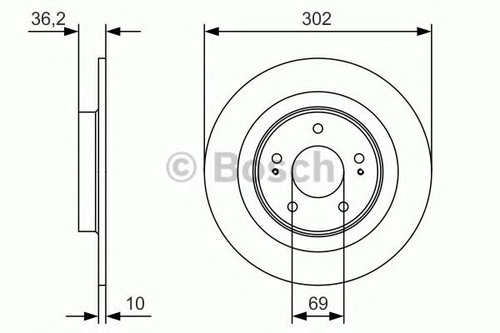 Disc frana MITSUBISHI ASX Van (GA_W) (2010 - 2016) BOSCH 0 986 479 B04 piesa NOUA