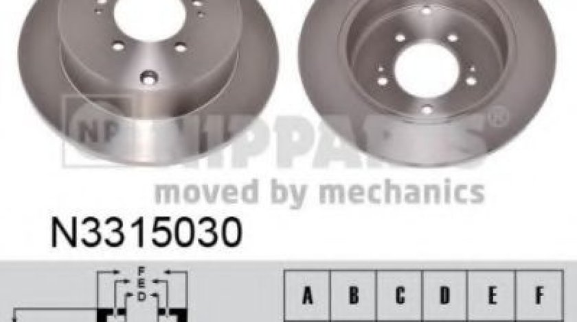 Disc frana MITSUBISHI ASX Van (GA_W) (2010 - 2016) NIPPARTS N3315030 piesa NOUA