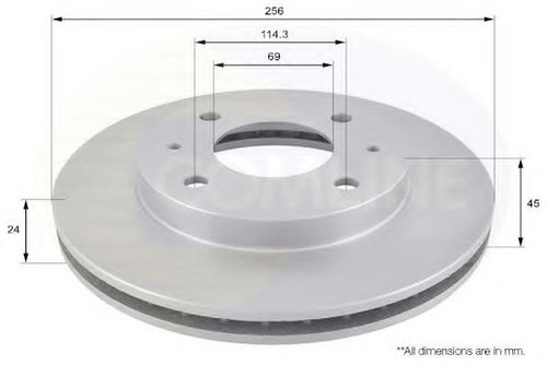 Disc frana MITSUBISHI CARISMA (DA) (1995 - 2006) COMLINE ADC0333V piesa NOUA