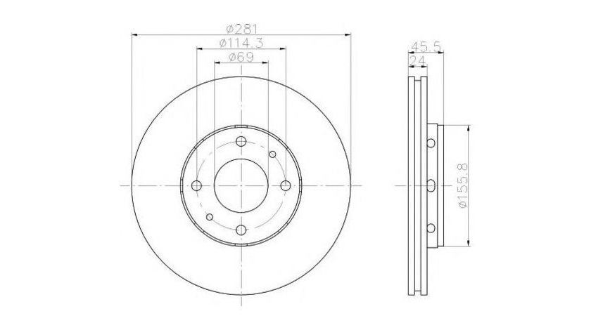 Disc frana Mitsubishi CARISMA limuzina (DA_) 1996-2006 #2 09772010