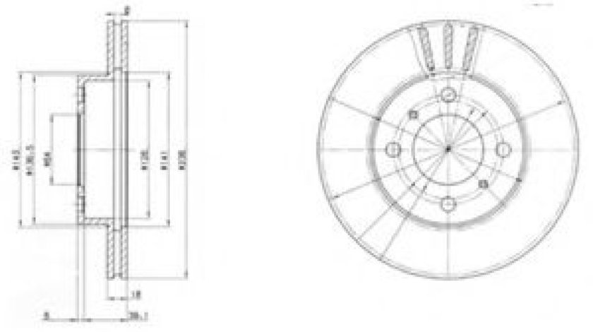 Disc frana MITSUBISHI CARISMA limuzina (DA) (1996 - 2006) DELPHI BG2810 piesa NOUA