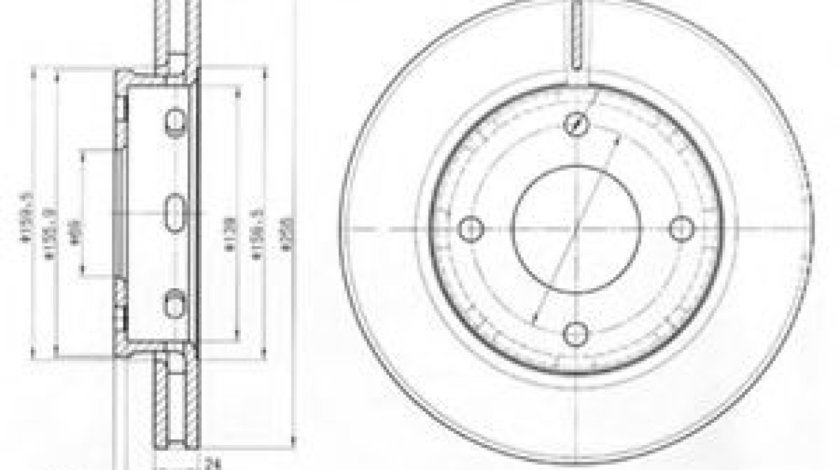 Disc frana MITSUBISHI COLT CZC Cabriolet (RG) (2006 - 2009) DELPHI BG3987 piesa NOUA