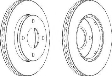 Disc frana MITSUBISHI COLT VI (Z3, Z2) (2002 - 2012) FERODO DDF1621 piesa NOUA