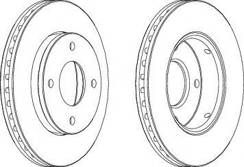 Disc frana MITSUBISHI COLT VI (Z3, Z2) (2002 - 2012) FERODO DDF1621 piesa NOUA