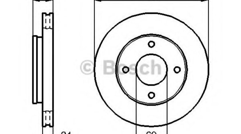 Disc frana MITSUBISHI COLT VI (Z3, Z2) (2002 - 2012) BOSCH 0 986 479 B83 piesa NOUA