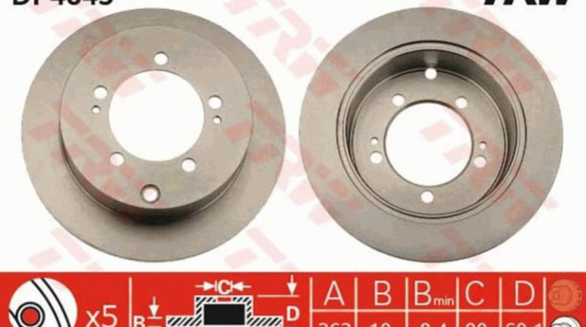 Disc frana Mitsubishi ECLIPSE Mk II (D3_A) 1994-1999 #2 0986479603