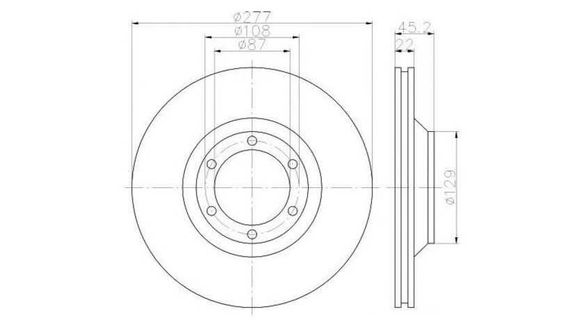 Disc frana Mitsubishi GALLOPER (JK-01) 1998-2003 #2 0986479702