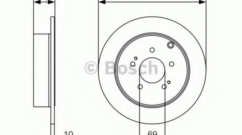 Disc frana MITSUBISHI GRANDIS (NA) (2003 - 2016) BOSCH 0 986 479 532 piesa NOUA