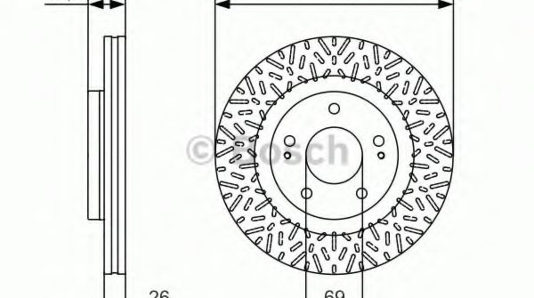 Disc frana MITSUBISHI GRANDIS (NA) (2003 - 2016) BOSCH 0 986 479 527 piesa NOUA