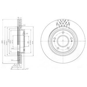 Disc frana MITSUBISHI GRANDIS (NA) (2003 - 2016) DELPHI BG4034 piesa NOUA
