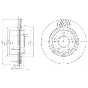 Disc frana MITSUBISHI GRANDIS (NA) (2003 - 2016) DELPHI BG4034 piesa NOUA