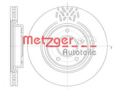 Disc frana MITSUBISHI GRANDIS (NA) (2003 - 2016) METZGER 6110250 piesa NOUA
