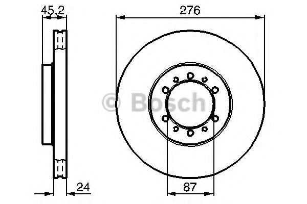 Disc frana MITSUBISHI L 200 (K7, K6) (1996 - 2007) BOSCH 0 986 478 844 piesa NOUA