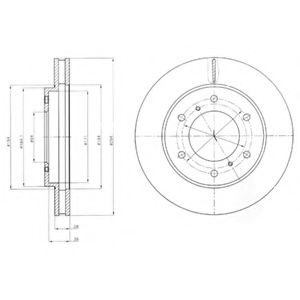 Disc frana MITSUBISHI L 200 (KB, KA) (2004 - 2016) DELPHI BG4257 piesa NOUA