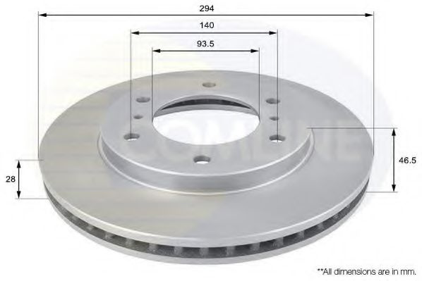 Disc frana MITSUBISHI L 200 (KB, KA) (2004 - 2016) COMLINE ADC0378V piesa NOUA