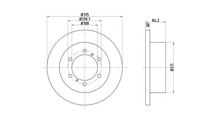 Disc frana Mitsubishi L 400 caroserie (PD_W, PC_W, PB_V, PA_W, PA_V) 1996-2007 #2 08710610