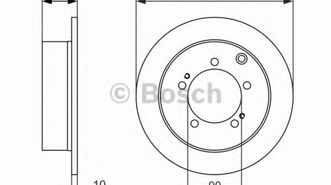 Disc frana MITSUBISHI LANCER Combi (CS) (2003 - 2008) BOSCH 0 986 479 603 piesa NOUA